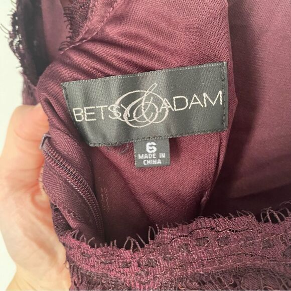 Betsy & Adam Women’s Boat Neck Lace Maxi Dress size 6 - Picture 6 of 6